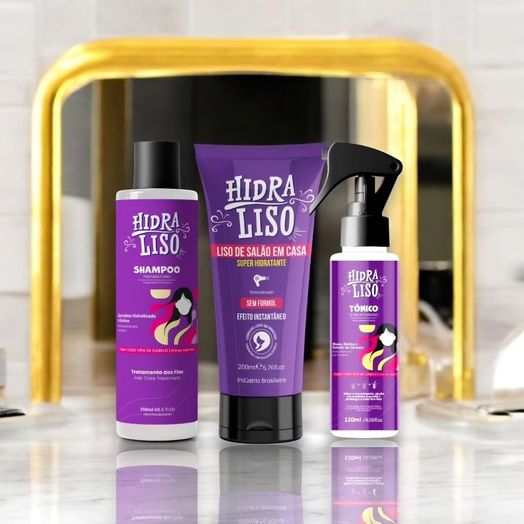 Kit 1 Shampoo + 1 Hidraliso + 1 Tônico