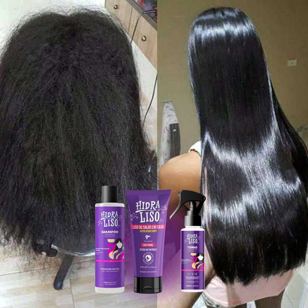 Kit 1 Hidraliso + 1 Shampoo + 1 Termo Spray
