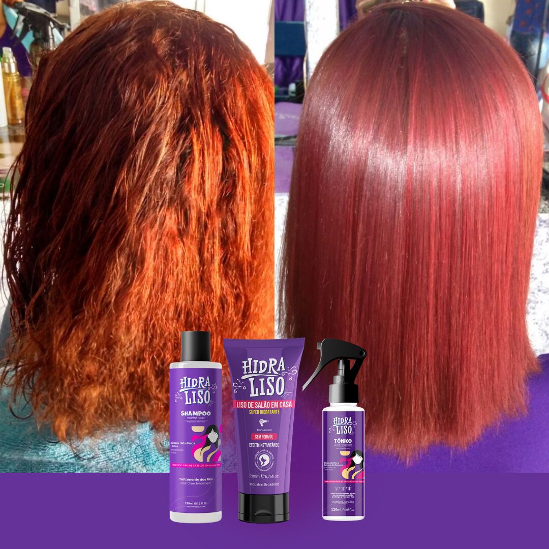 Kit 1 Hidraliso + 1 Shampoo + 1 Termo Spray
