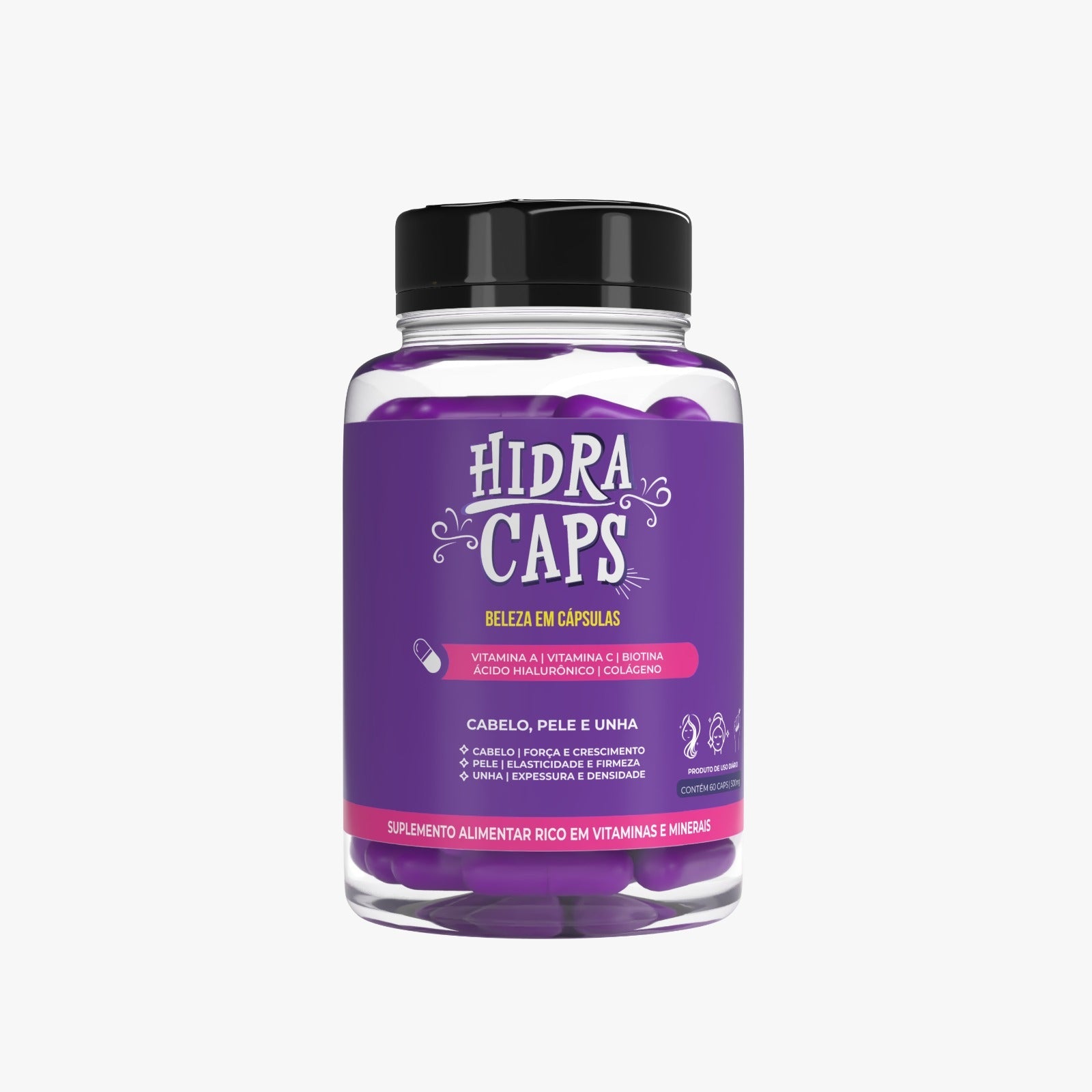 Tonico + Hidra Caps - Crecimento Capilar Acelerado - Compre 1 hoje e Ganhe Outro De brinde - Frete Grátis